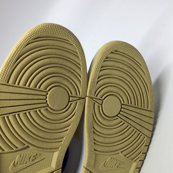 Women’s Air Jordan 1 mid yellow/Blue/White BQ6472-701 USED size 11.5 - Picture 8 of 12